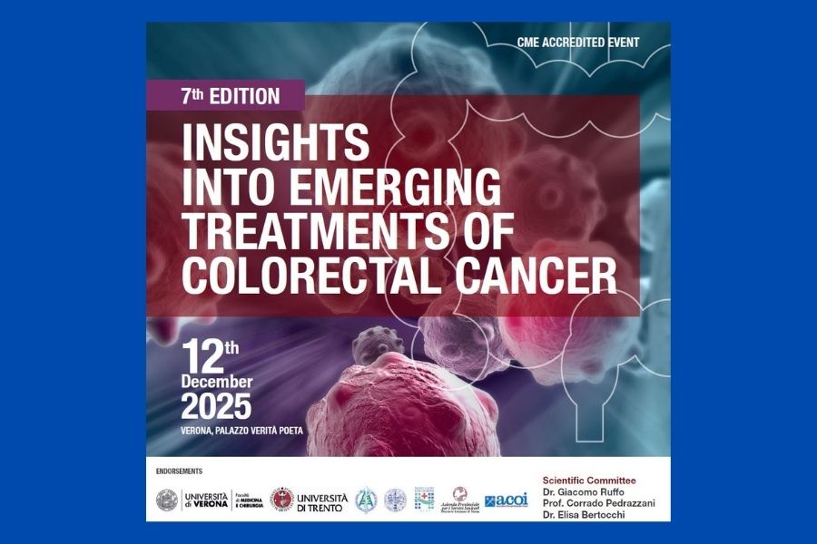 Clicca per accedere all'articolo 7th Edition INSIGHTS INTO EMERGING TREATMENTS OF COLORECTAL CANCER -12 Dicembre 2025 ore 8.45- Verona Palazzo Verità Poeta