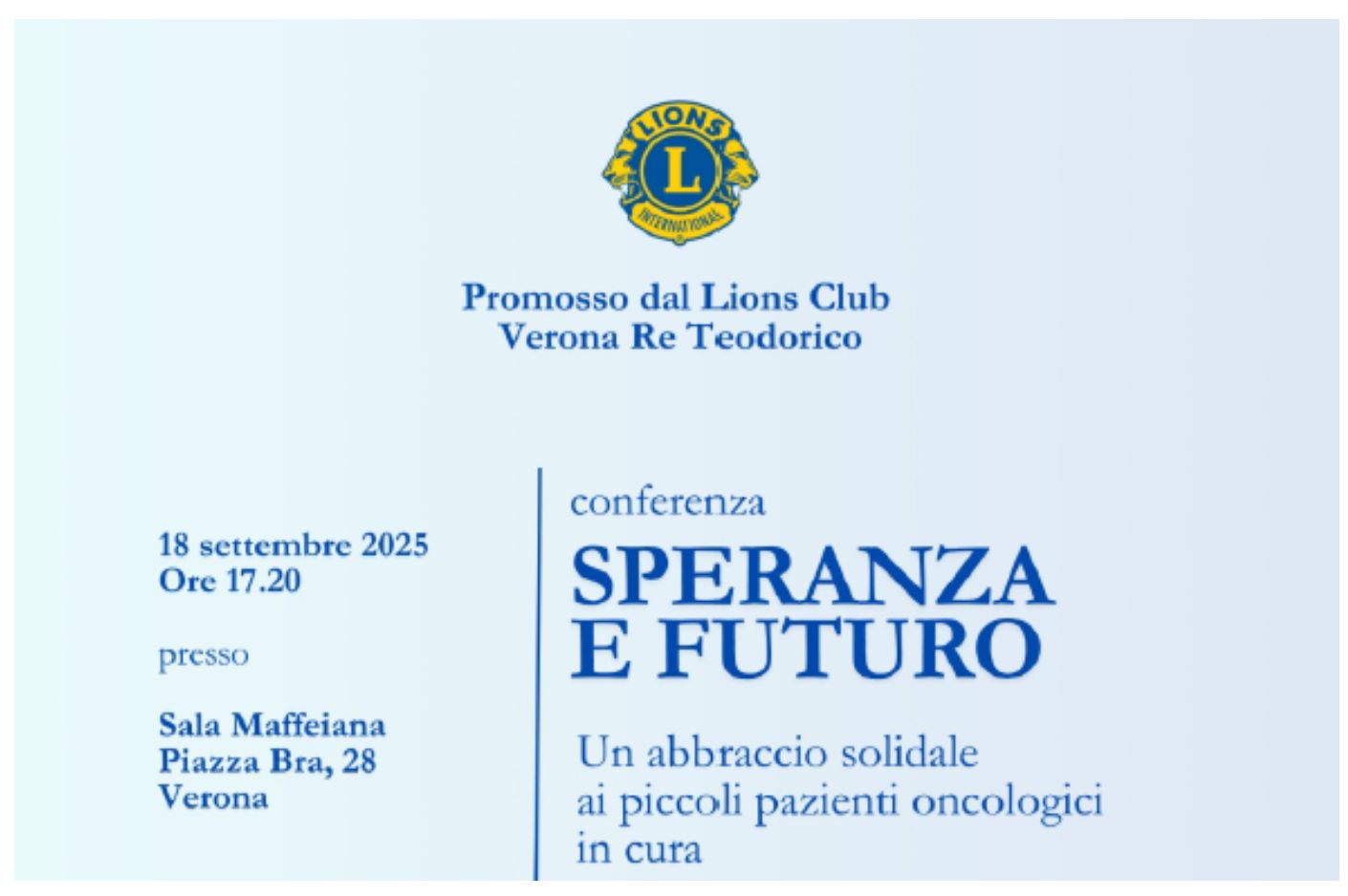 Clicca per accedere all'articolo Speranza e futuro -Un abbraccio solidale ai piccoli pazienti oncologici in cura