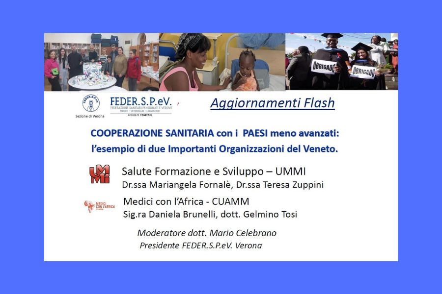 Clicca per accedere all'articolo COOPERAZIONE SANITARIA con i PAESI meno avanzati: l'esempio di due importanti organizzazioni del Veneto-  24 Ottobre 2025 ore 17.00-Sala Fazzini Verona 