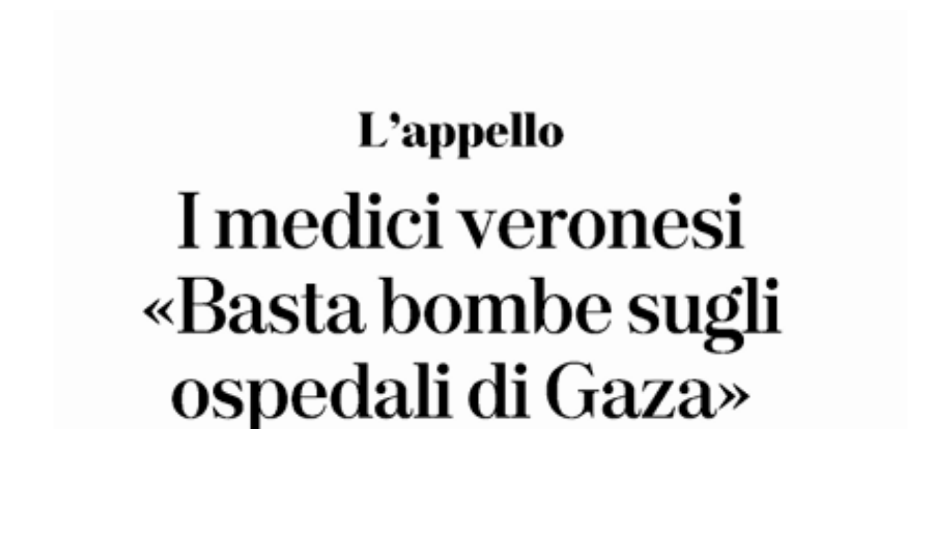 Clicca per accedere all'articolo L’Ordine dei Medici di Verona si unisce all’appello della FNOMCeO: proteggere i malati, i feriti, il personale sanitario, gli ospedali e le strutture sanitarie  nei luoghi di guerra, nel rispetto delle Convenzioni di Ginevra